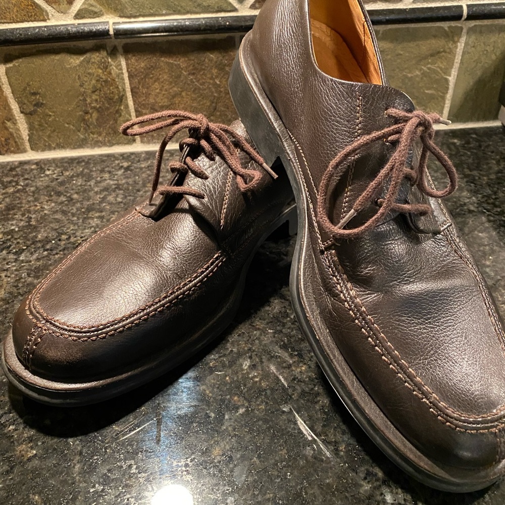 Sandro Moscolini Mens Oxford Brown Leather 9.5 Like new!